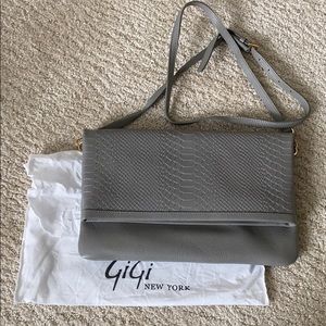 NWOT Gigi Grey Python crossbody